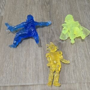 3" 4" Bandai Dragon Ball action figures Translucent Yellow Blue And Green